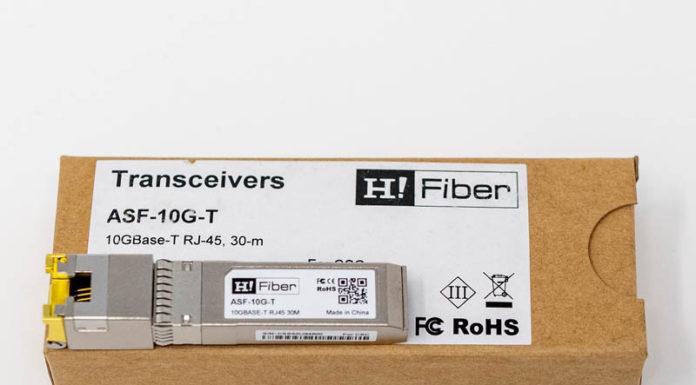 HiFiber SFP+10GBASE-T ASF-10G-T 10Gbase-T Converter Review HiFiber ASF 10G T With Box