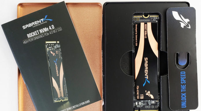 Sabrent Rocket NVMe 4.0 Review PCIe Gen4 x4 M.2 SSD 1TB Sabrent Rocket 4 1TB Retail Box Contents