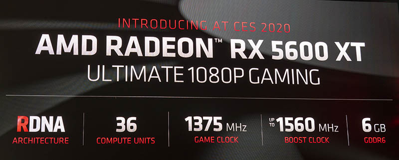 AMD Radeon RX 5600 Key Specs At CES 2020