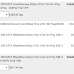 Dell 960GB SATA 1 Vs 3 DWPD Options