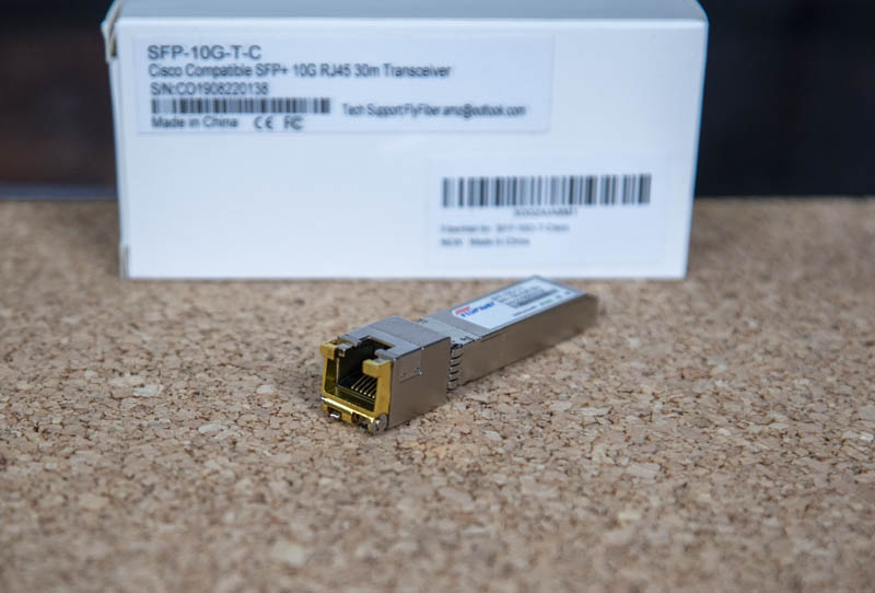 FlyFiber SFP 10G T C Module RJ45 View