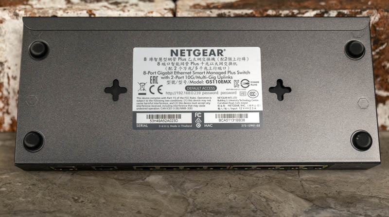 Netgear GS110EMX Under View And Default Password