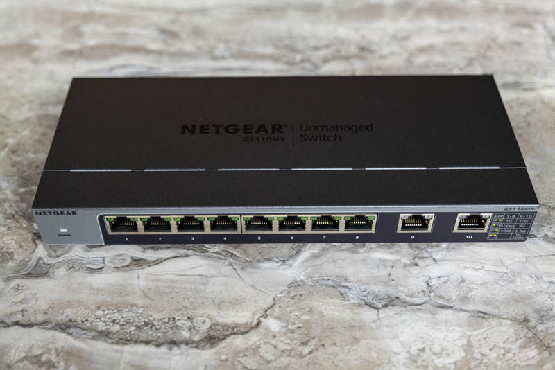 Netgear GS110MX Review Unmanaged 10-Port 8x 1GbE 2x 10GbE Switch