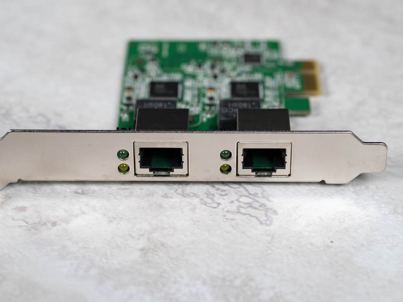 Syba 2.5GbE Dual Port Adapter Port View