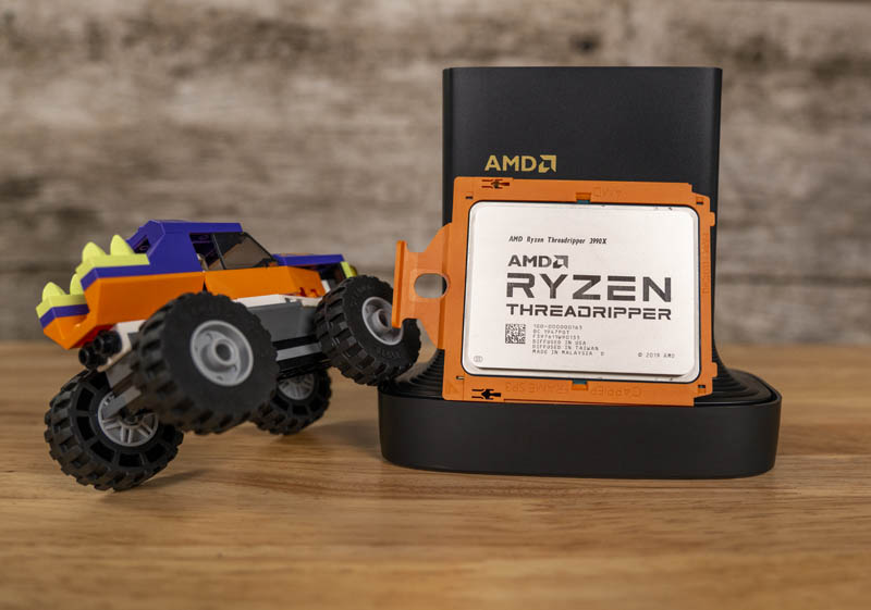 AMD Ryzen Threadripper 3990X Front With Lego Monster Truck