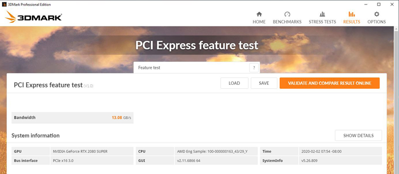 AMD Threadripper 3990x PCI Express Feature Test