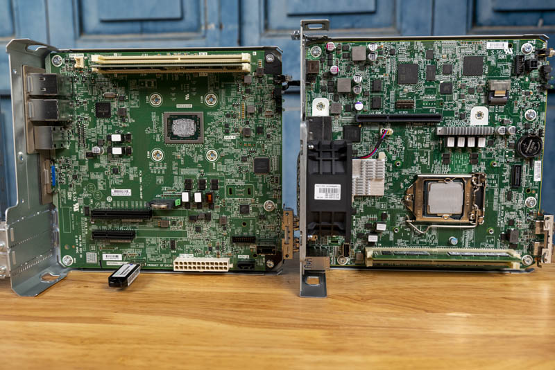 HPE ProLiant MicroServer Gen10 And Plus Motherboards Side By Side