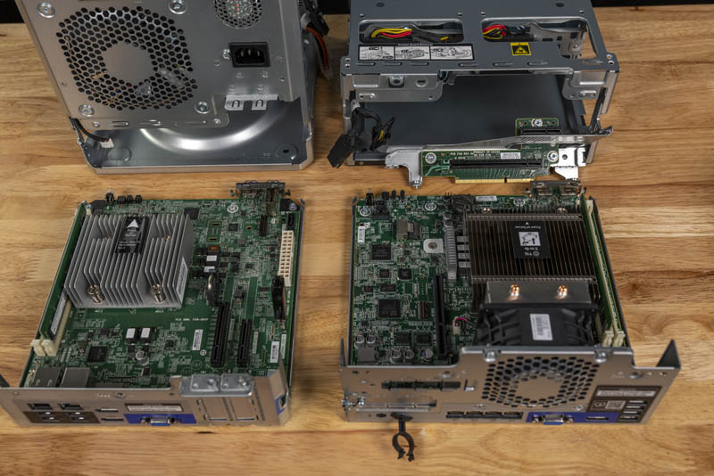 HPE ProLiant MicroServer Gen10 And Plus Motherboards Out Of Chassis Riser Removed On Plus