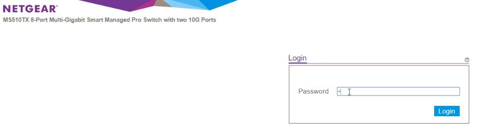 Netgear MS510TX No Username Password Default Password