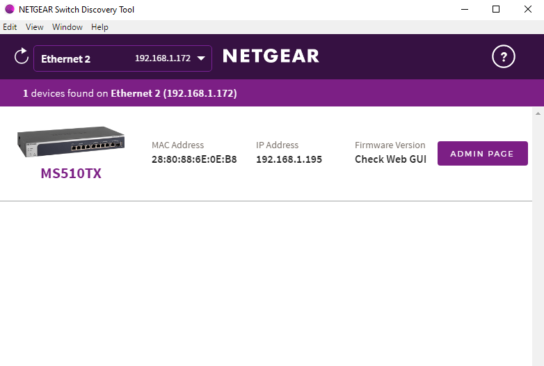 Netgear Switch Discovery Tool