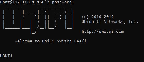 Ubiquiti USW Leaf CLI Login Via SSH