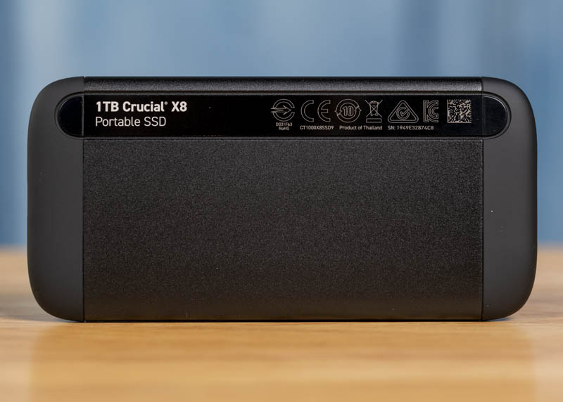 Crucial 1TB X8 USB SSD Rear