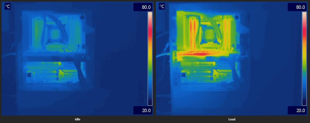 Puget Systems Xeon W 2295 Workstation Thermal Imaging