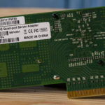 3rd Party Intel X710 DA4 NIC Back View Markings Focus