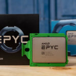 AMD EPYC 7F52 Chip And Boxes
