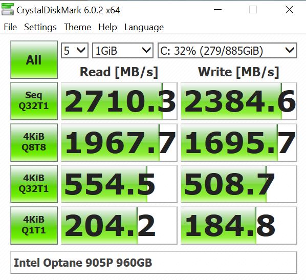 BOXX APEXX W3 Class Workstation CrystalDiskMark