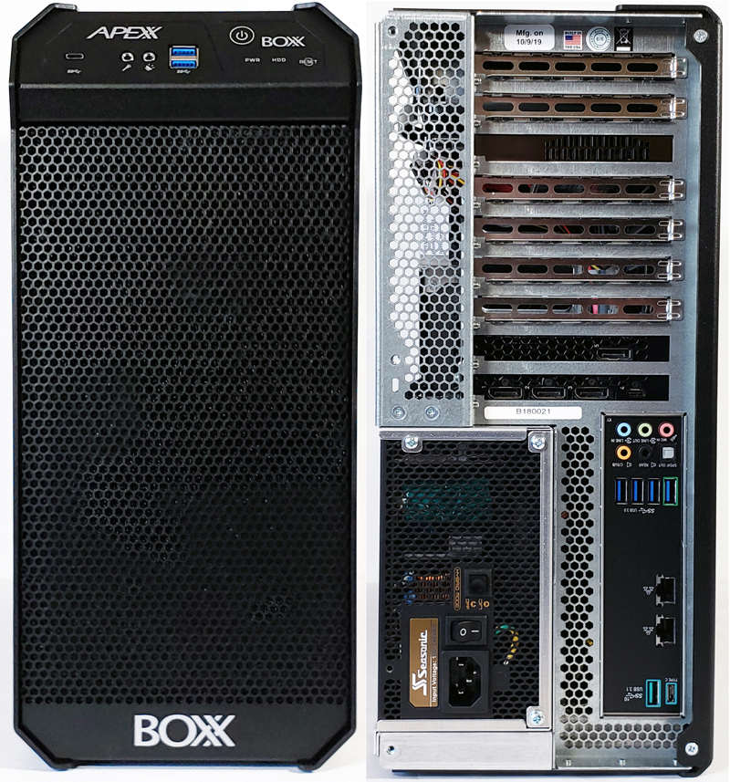 BOXX APEXX W3 Class Workstation Front And Back