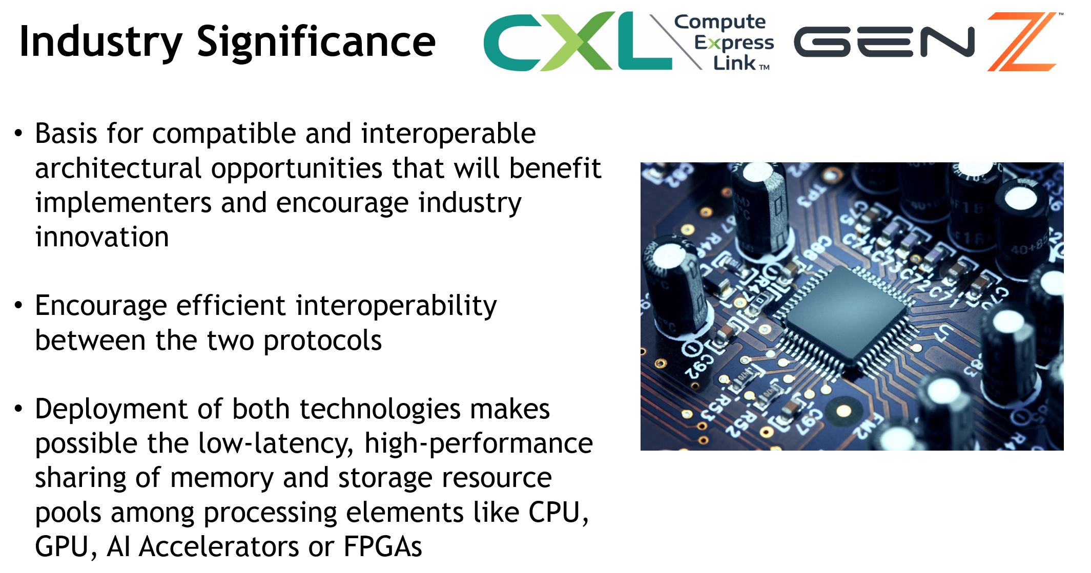 CXL And Gen Z MOU Industry Significance