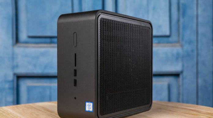 Intel NUC9VXQNX Review an 8 Core Xeon and GPU Capable NUC Option Intel NUC9VXQNX Quartz Canyon NUC Front Cover