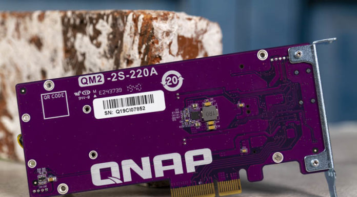 QNAP QM2-2S-220A Adapter General Purpose Mini Review QNAP QM2 2S 220A Dual M.2 SATA SSD PCIe Card Rear