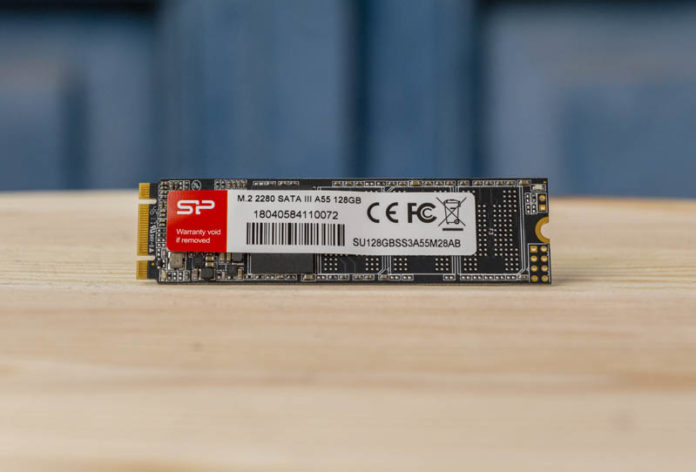Silicon Power A55 128GB M.2 SSD Front