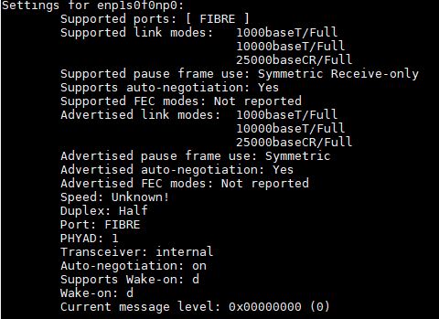 Dell Broadcom BCM 57414 Ethtool