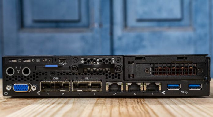 Lenovo ThinkSystem SE350 Review A Vision for the Edge Lenovo ThinkSystem SE350 Front IO