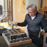 NVIDIA HGX 2 Tesla A100 Edition With Jensen Huang Oven NVSwitch Side