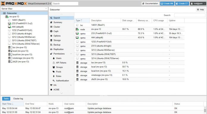 Proxmox VE 6.2 Release is Available Proxmox VE 6.2 Dashboard