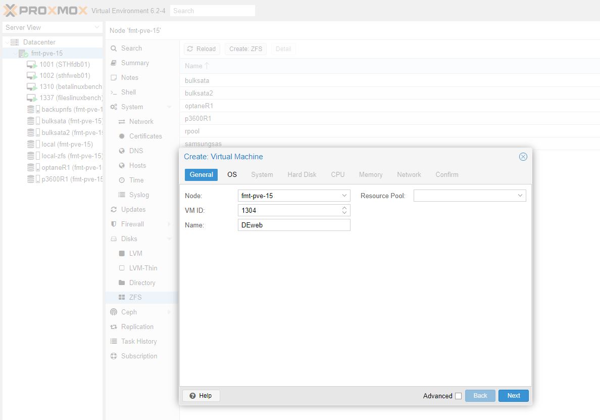 Proxmox VE VM Creation