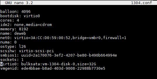 Proxmox VE VM Edit Storage