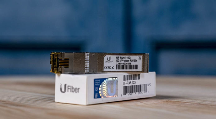 Ubiquiti UF-RJ45-10G SFP+ to 10Gbase-T Module Review Ubiquiti UF RJ45 10G On Box