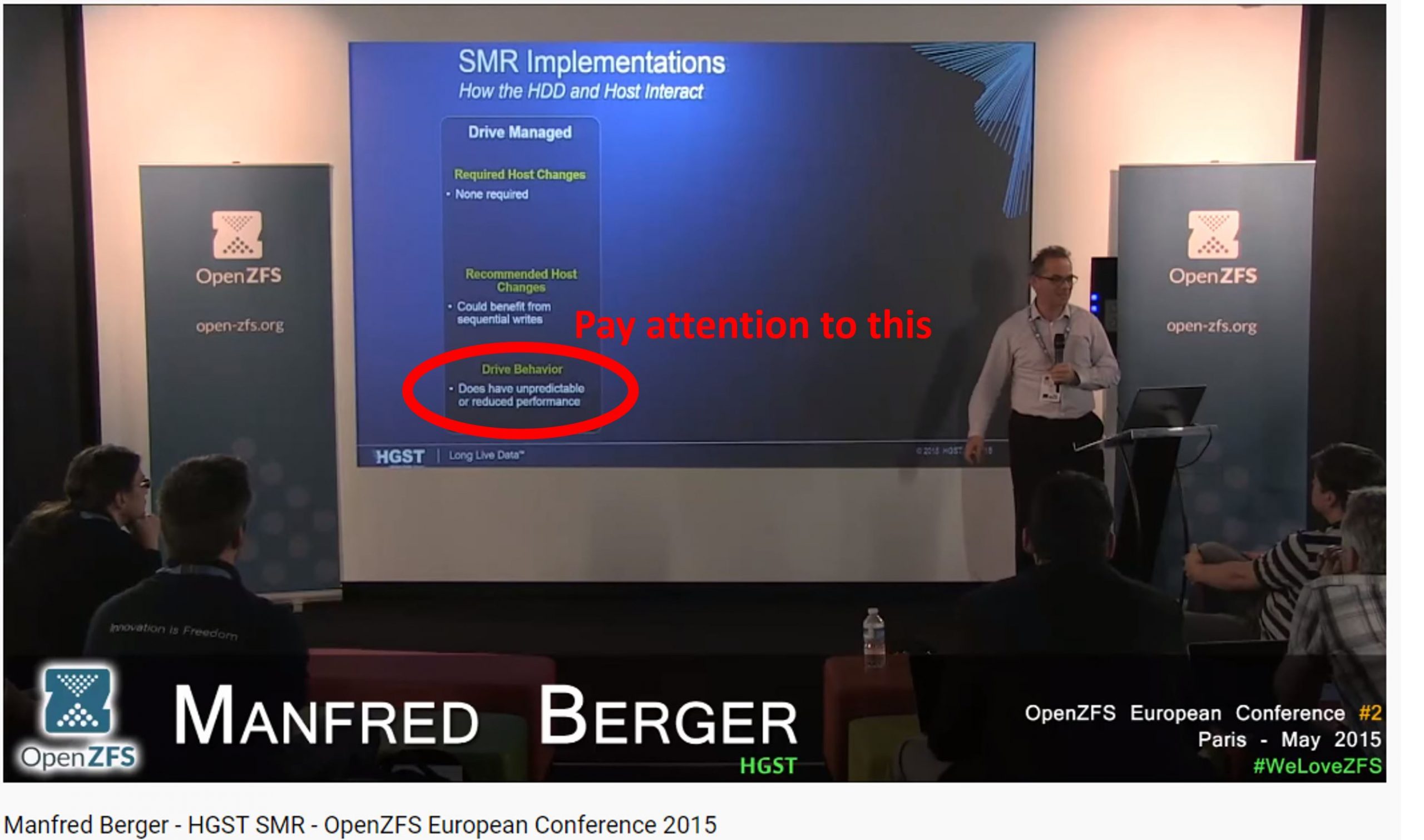 Manfred Berger HGST OpenZFS DM SMR Unpredictable Or Reduced Performance Highlighted