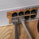 MikroTik CRS328 24P 4S+RM Front Ports With IP Cameras Installed