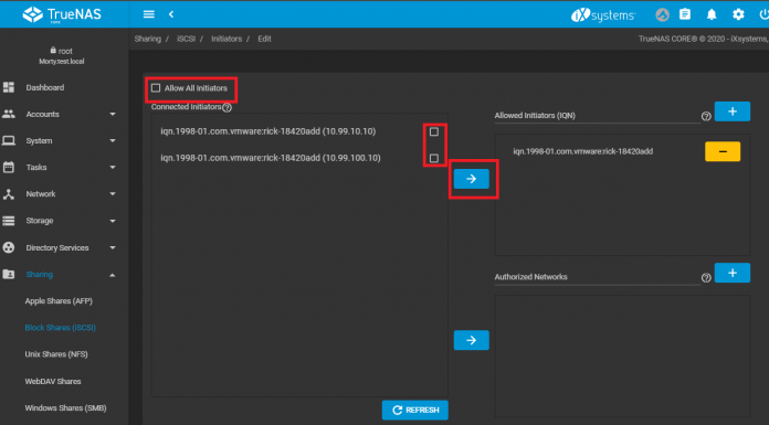Building a Lab Part 3 Configuring VMWare ESXI and TrueNAS Core Truenassharingiscsiinitiators3