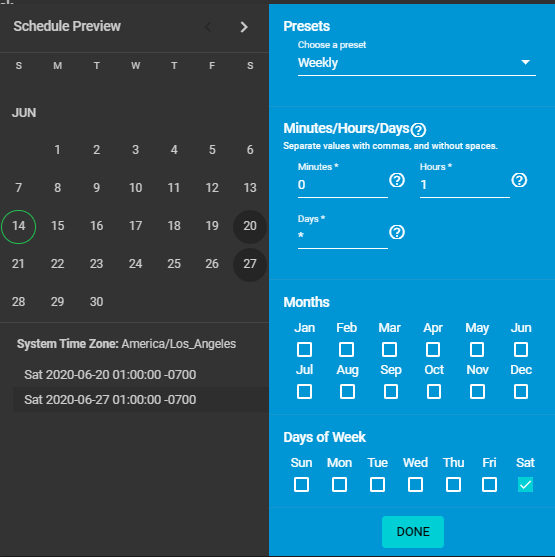 TrueNAS Scrub Tasks Scheduling Page