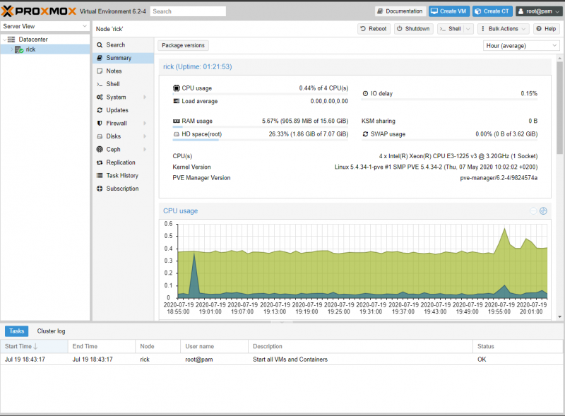 Proxmox VE Homepage