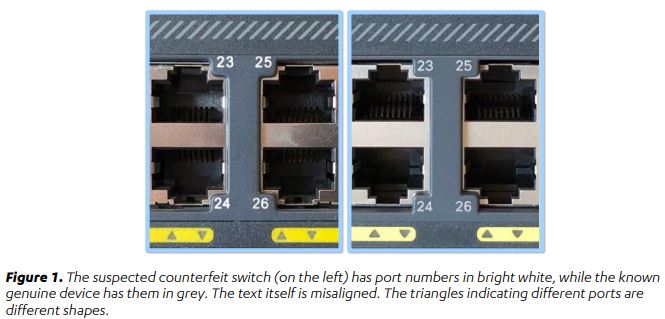 Counterfeit Cisco Catalyst 2960 X Ports