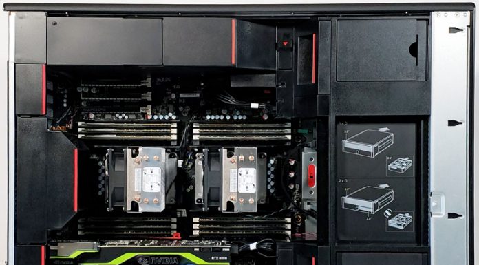 Lenovo ThinkStation P920 Review A Truly Top-End Workstation Lenovo ThinkStation P920 Air Shroud Removed