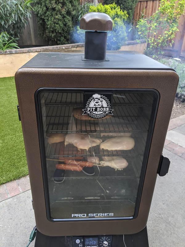 Pit Boss Pro 4 Series Smoker In Action