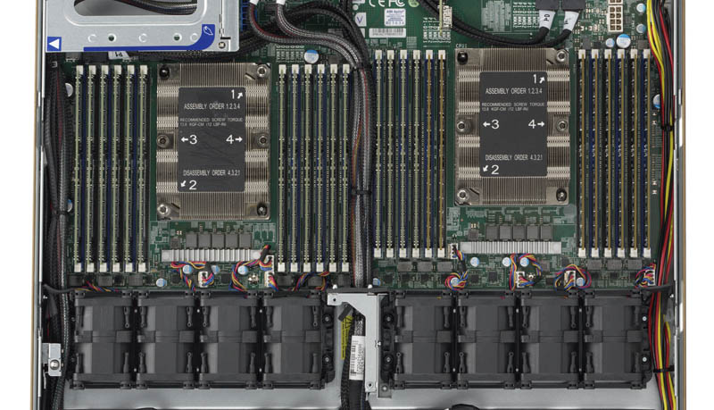 Supermicro SYS 1029U TN12RV Top CPU And Memory Area