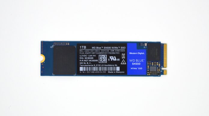 WD Blue SN550 1TB Review Inexpensive NVMe Taking on SATA WD Blue SN550 1TB Topdown