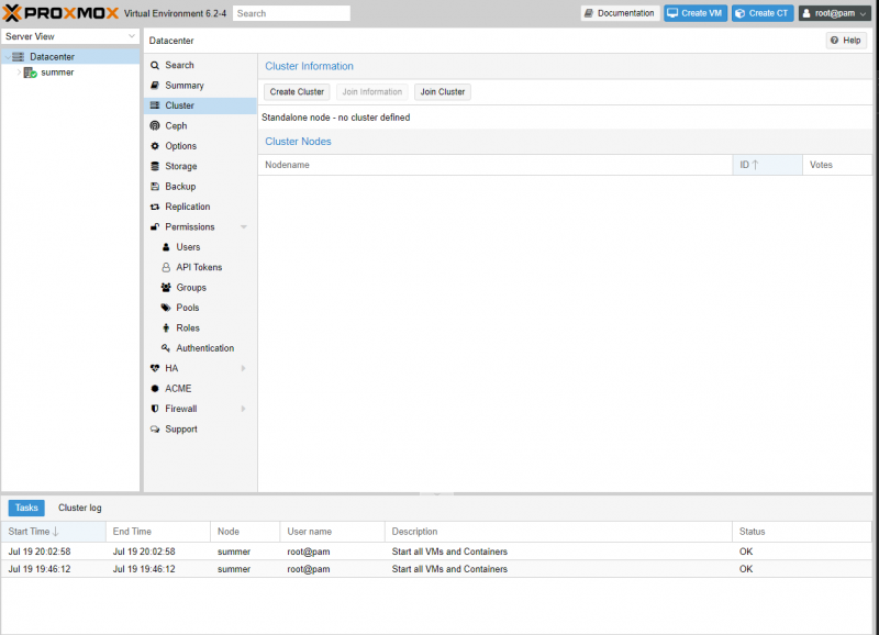 Proxmox Cluster