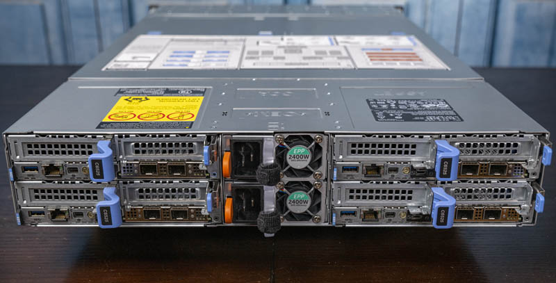 Dell EMC PowerEdge C6525 Chassis Rear With Nodes