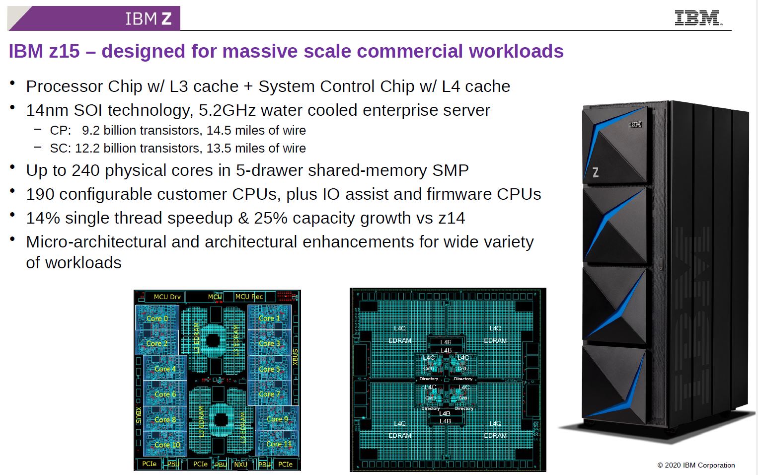 Hot Chips 32 IBM Z15 Overview