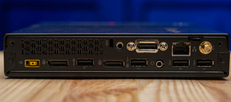 Lenovo ThinkCentre M715q Rear IO