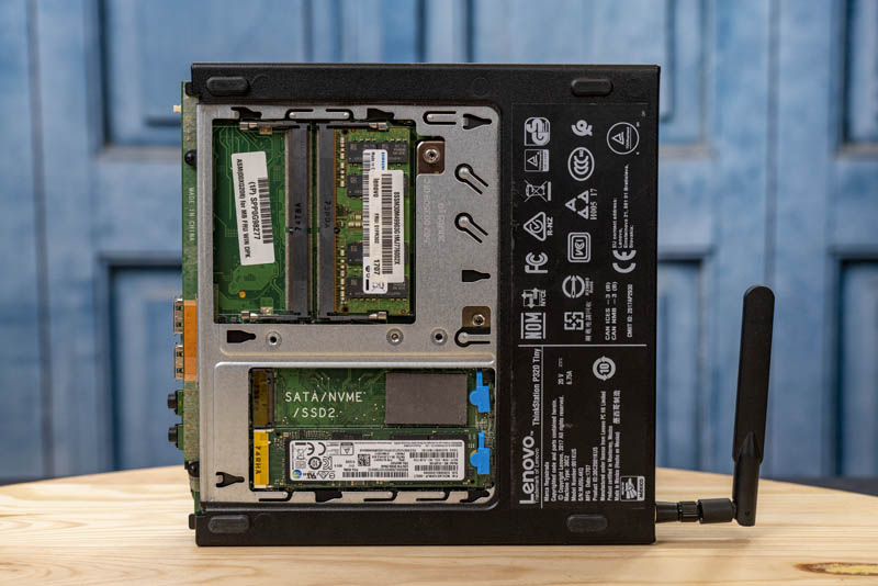 Lenovo ThinkStation P320 Tiny Internal Under Side NVMe SSD And Memory