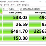 SAT5200 960GB CrystalDiskMark 1GB