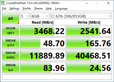 SX8200 Pro 1TB CrystalDiskMark 8GB