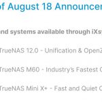 IXsystems 2020 08 18 Announcements